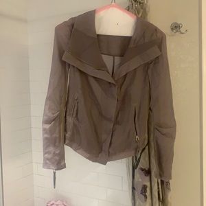 Eryn Brinie lightweight jacket grey shimmer